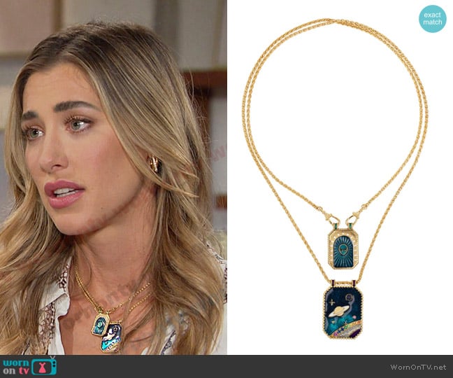 Marie Lichtenberg Believe Double Scap Scapular worn by Sloan Peterson (Jessica Serfaty) on Days of our Lives