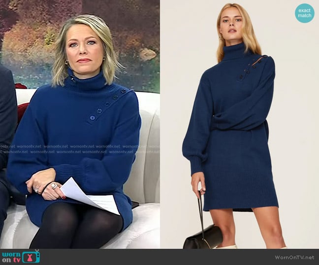 Marissa Webb Collective Button Shoulder Dress worn by Dylan Dreyer on Today