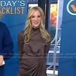 Dr. Marnie Nussbaum’s brown draped mini dress on Today