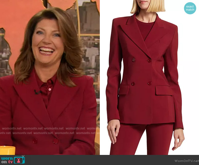 WornOnTV: Norah’s red double breasted blazer on The Drew Barrymore Show ...