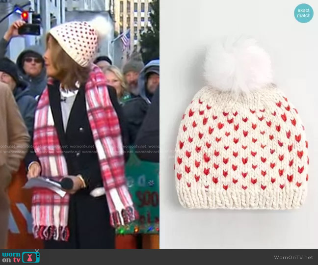 Modcloth Heart and Soul Fair Isle Pom-Pom Hat worn by Hoda Kotb on Today