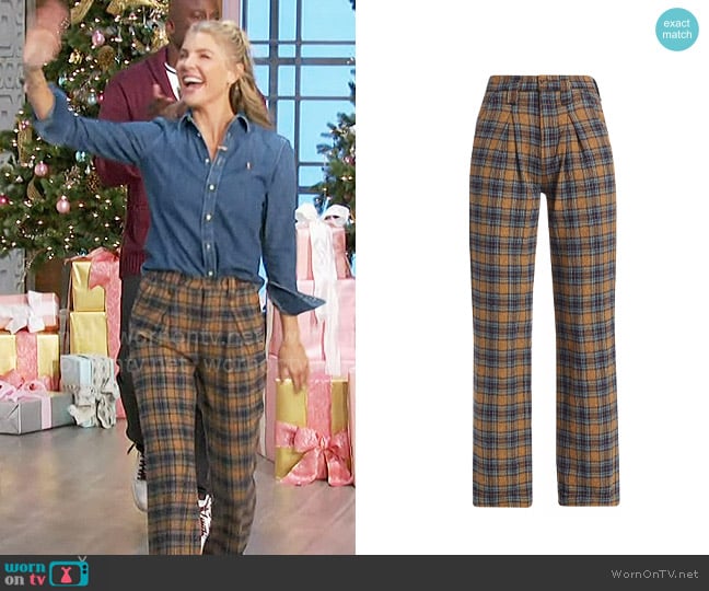 WornOnTV: Amanda’s plaid pants and denim shirt on The Talk | Amanda ...