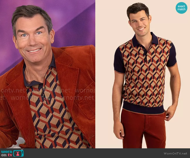 Mr Turk Grayson Short Sleeve Polo worn by Jerry O'Connell on The Talk