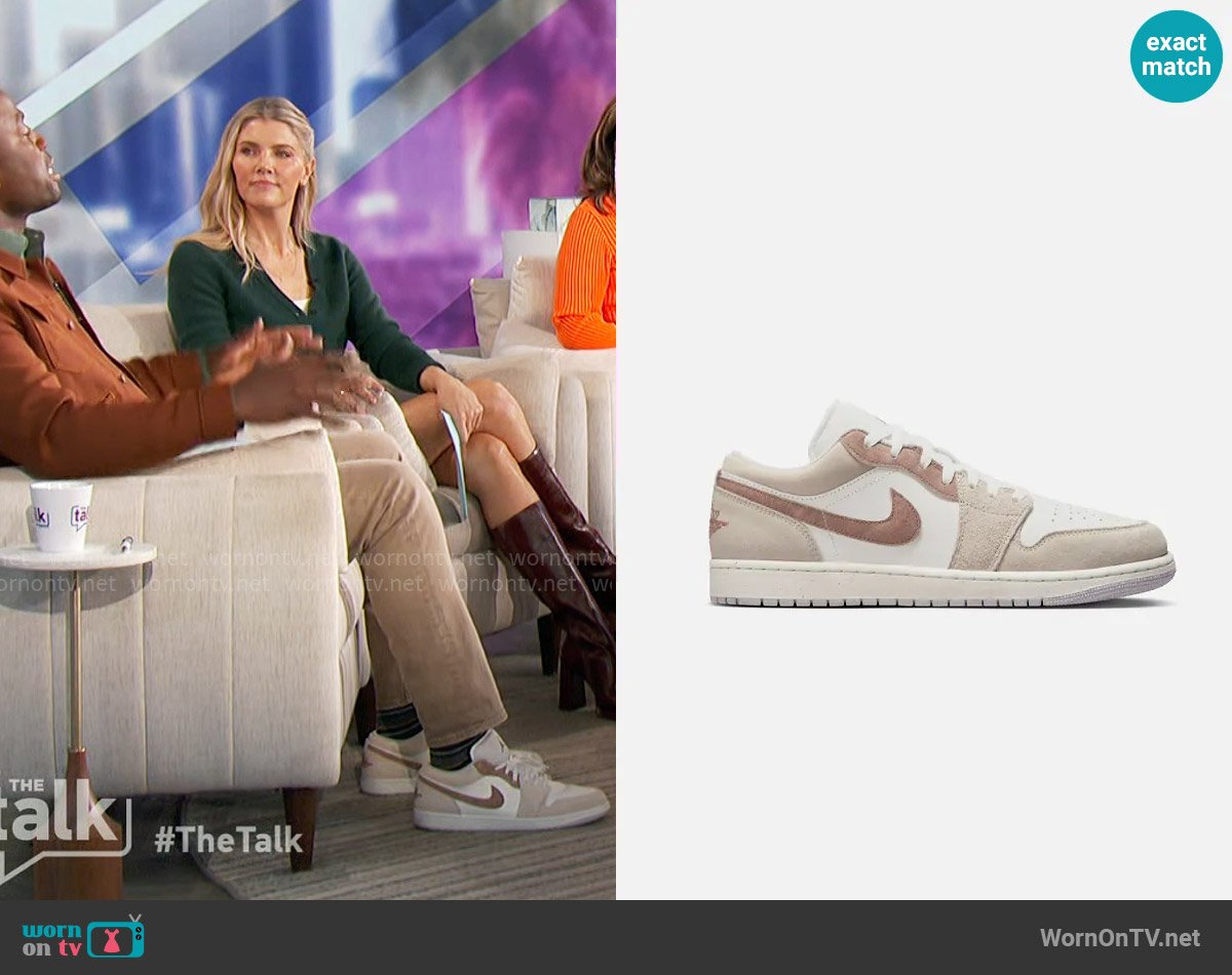 Nike Air Jordan 1 Low SE in Light Brown/ Archaeo Brown worn by Akbar Gbajabiamila on The Talk