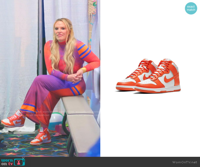 Nike Dunk High Syracuse Sneakers worn by Heather Gay on The Real Housewives of Salt Lake City