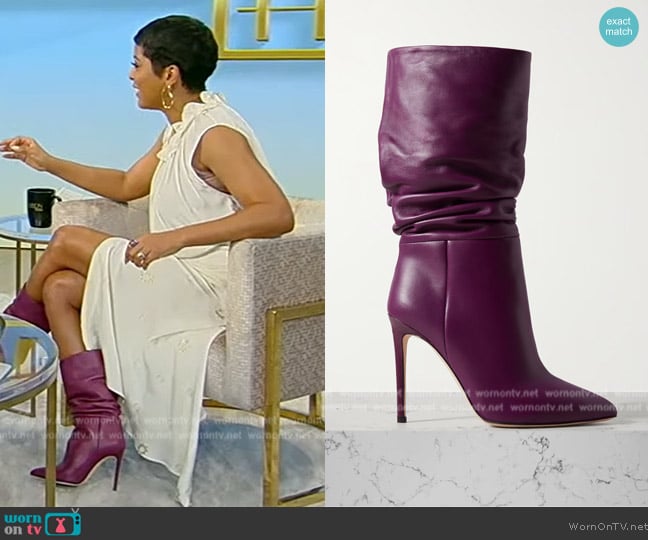 Paris Texas Leather Boots worn by Tamron Hall on Tamron Hall Show