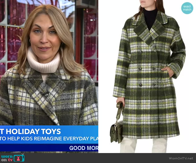 NVLT Plaid Oversized Coat worn by Lori Bergamotto on Good Morning America