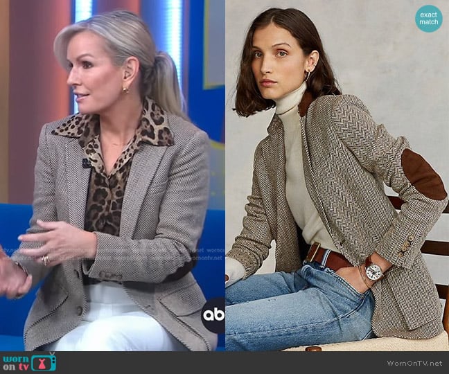 Ralph Lauren  Herringbone Blazer worn by Dr. Jennifer Ashton on Good Morning America