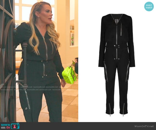 Rick Owens Larry Zip-Detail Jumpsuit worn by Heather Gay on The Real Housewives of Salt Lake City