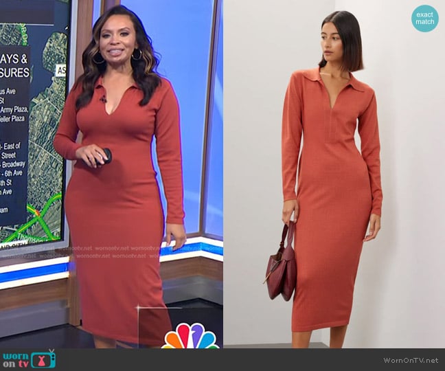 Ronny Kobo Polo Sweater Dress worn by Adelle Caballero on Today