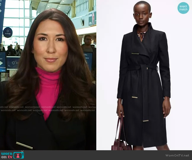 WornOnTV: Marissa Parra’s black wrap coat on NBC News Daily | Clothes ...
