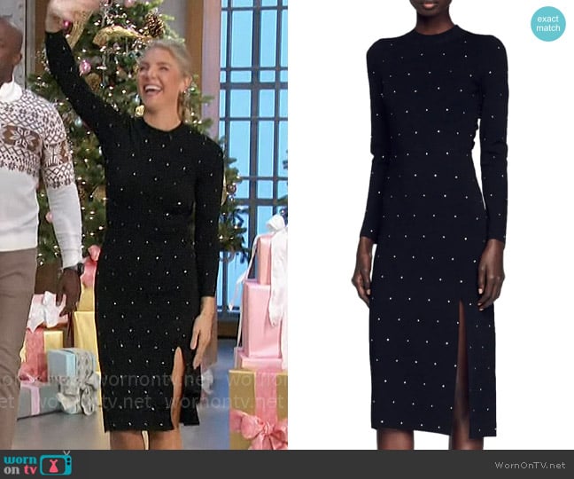 Sandro Tijuana Crystal-Embellished Dress worn by Amanda Kloots on The Talk