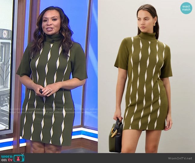 Saunders Collective Jacquard Dress worn by Adelle Caballero on Today