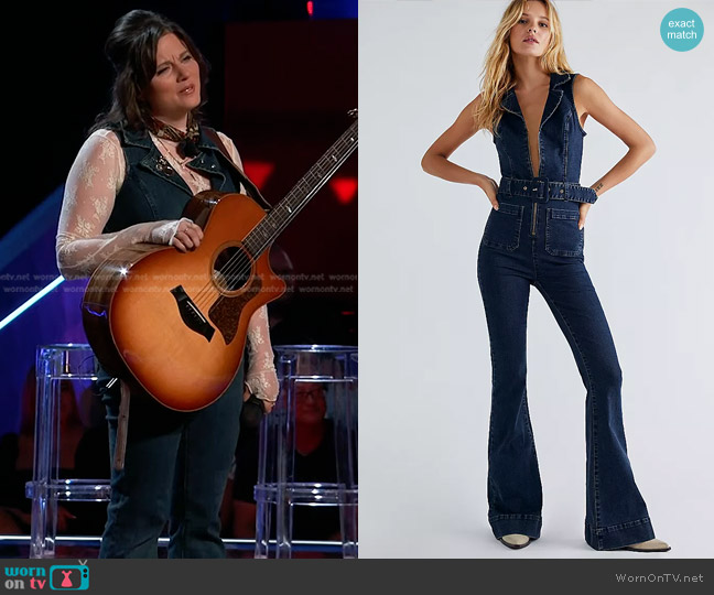 Show Me Your Mumu Jacksonville Jumpsuit in Thunder worn by Alexa Wildish on The Voice