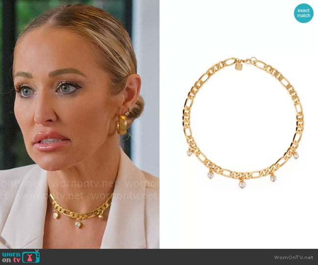 Thorne Endless Love Necklace in Gold / Clear worn by Mary Fitzgerald on Selling Sunset