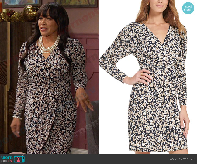 Tommy Hilfiger Trailing Leaves Gathered-Waist Dress worn by Paulina Price (Jackée Harry) on Days of our Lives