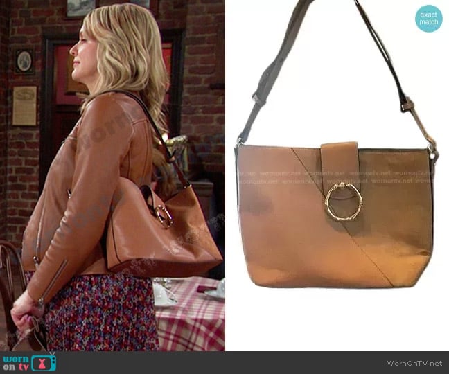 Topshop Two Tone Shoulder Bag worn by Nicole Walker (Arianne Zucker) on Days of our Lives