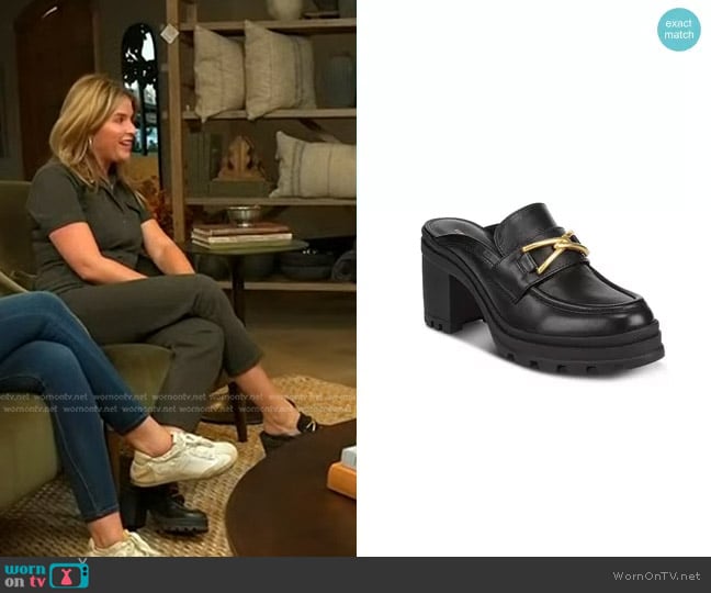 Veronica Beard Wynter Lug Sole Mule worn by Jenna Bush Hager on Today