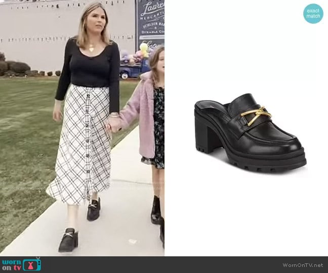 Veronica Beard Wynter Lug Sole Mule worn by Jenna Bush Hager on Today