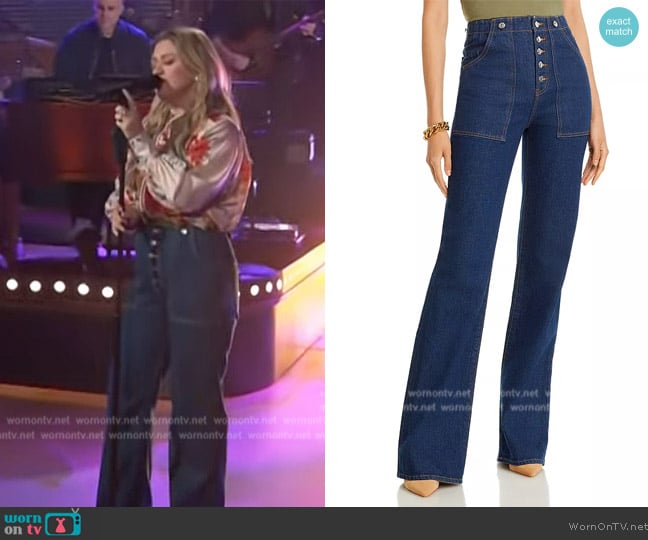 Veronica Beard Crosbie Wide Leg Comfort Stret worn by Kelly Clarkson on The Kelly Clarkson Show