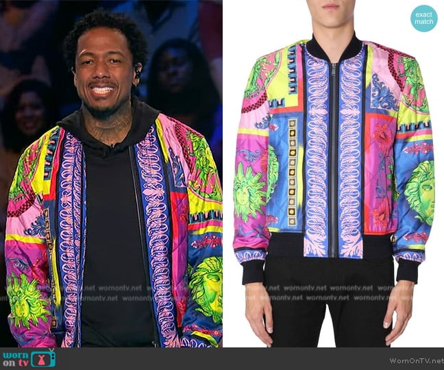 Versace Medusa Graphic worn by Nick Cannon on Beat Shazam