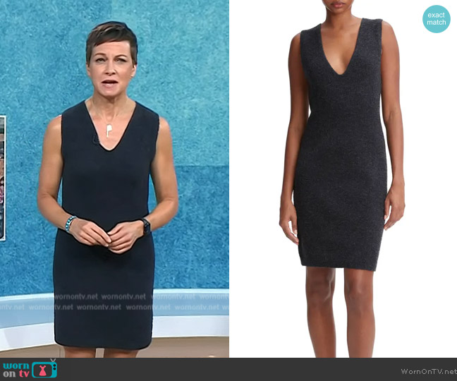 Vince V Neck Tank Sweater Dress worn by Stephanie Gosk on Today