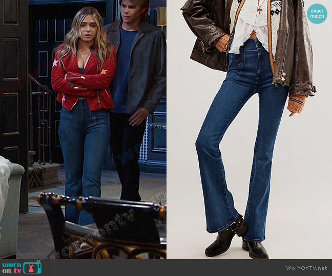 We The Free Jayde Flare Jeans worn by Holly Jonas  (Ashley Puzemis) on Days of our Lives