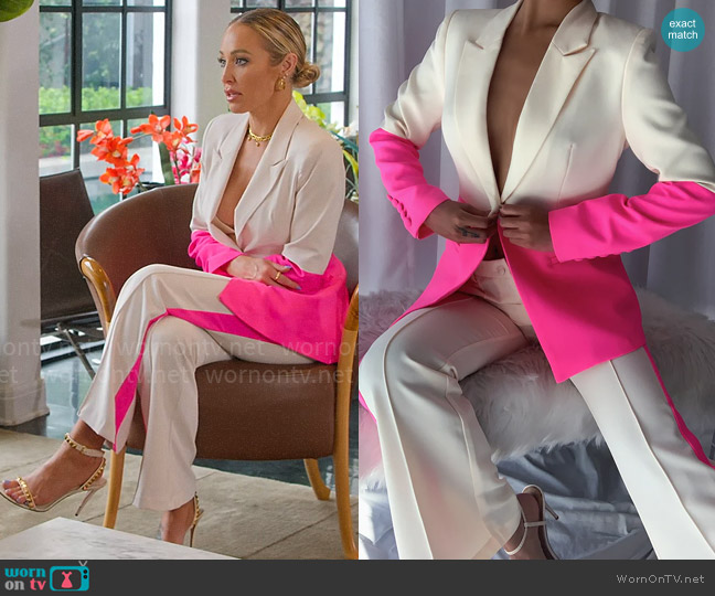 ZCrave Petele Blazer & Pants Set worn by Mary Fitzgerald on Selling Sunset