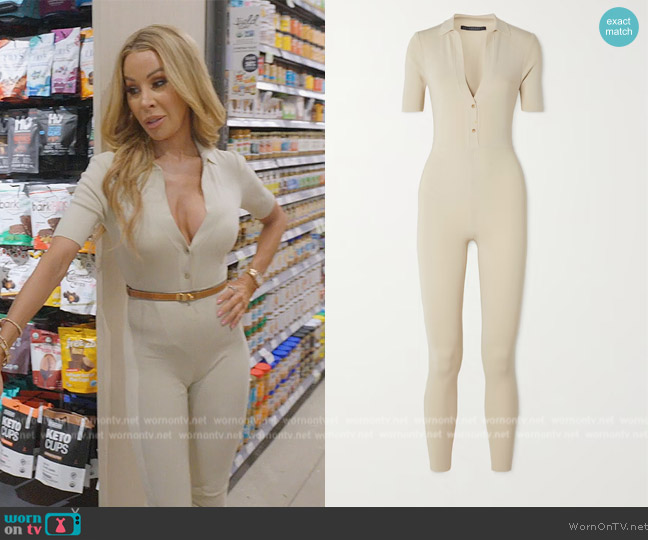 Zeynep Arcay Stretch-knit jumpsuit worn by Lisa Hochstein (Lisa Hochstein) on The Real Housewives of Miami