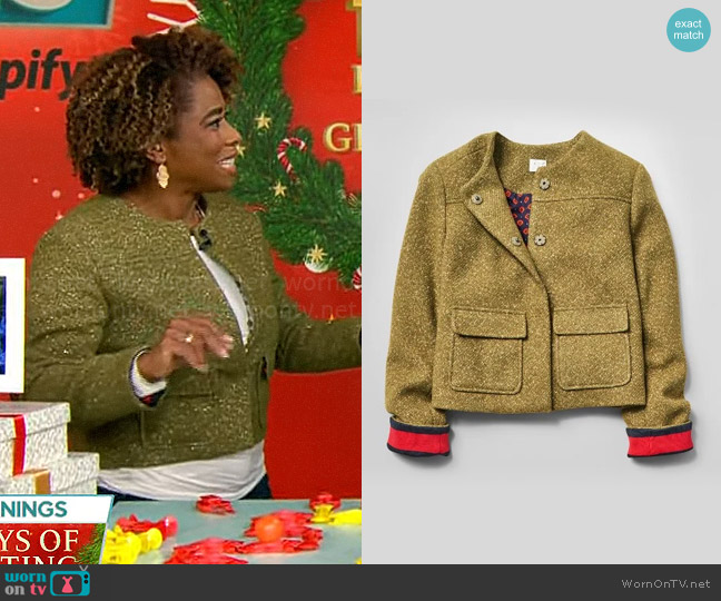 A New Day at Target Cropped Tweed Jacket worn by Gayle Bass on CBS Mornings