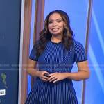 Adelle’s blue striped dress on Today