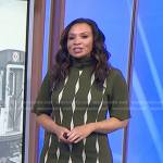 Adelle’s green print turtleneck dress on Today