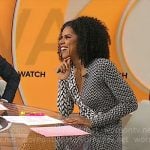 Adriana Diaz’s mixed print maternity wrap dress on CBS Mornings
