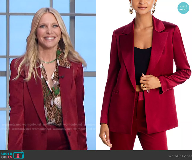 Alice + Olivia Denny Blazer worn by Lauralee Bell on The Talk