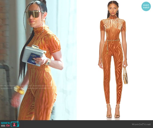 WornOnTV: Angie’s orange zebra velvet jumpsuit on The Real Housewives ...