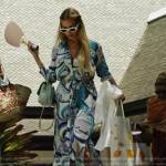 Alexia’s blue printed shirtdress on The Real Housewives Ultimate Girls Trip