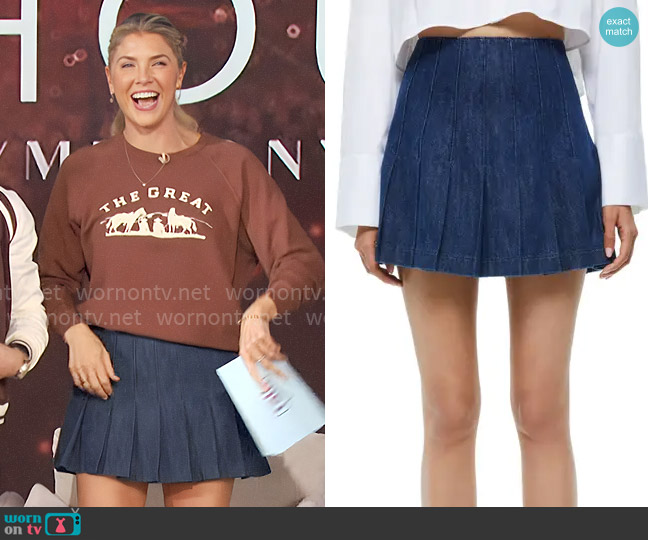 Alice + Olivia Carter Skirt in Love Train worn by Amanda Kloots on The Talk