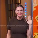 Alison Roman’s brown scalloped top on Good Morning America