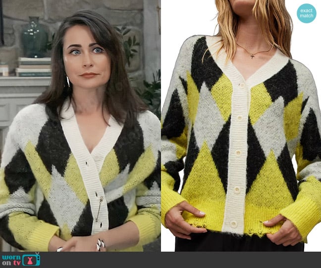 All Saints Hove Cardigan worn by Lois Cerullo (Rena Sofer) on General Hospital