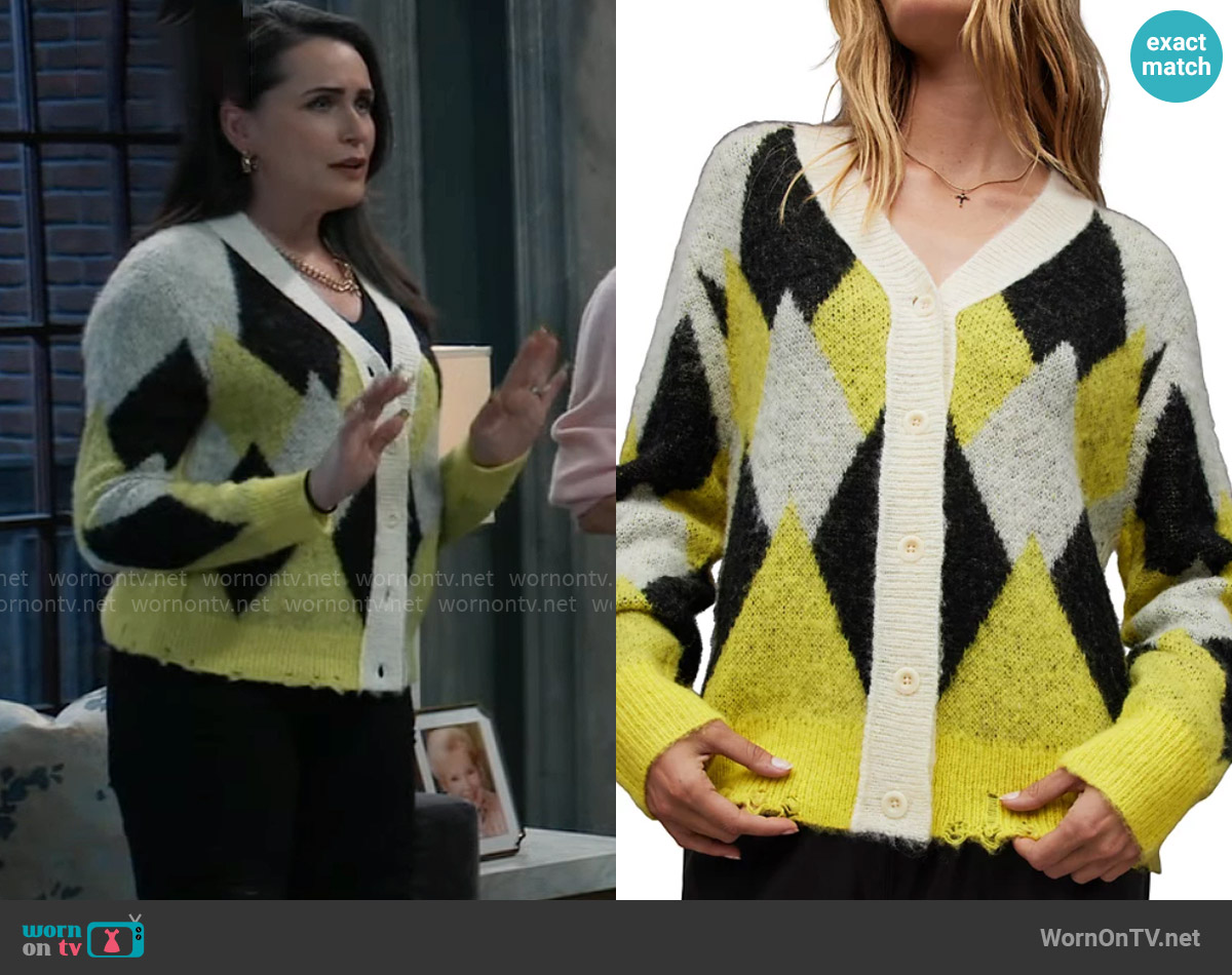 All Saints Hove Cardigan worn by Lois Cerullo (Rena Sofer) on General Hospital