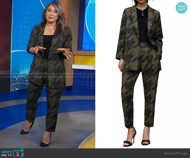 WornOnTV: Ginger’s green houndstooth pant suit on Good Morning America ...