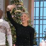 Amanda’s black crystal studded dress on The Talk