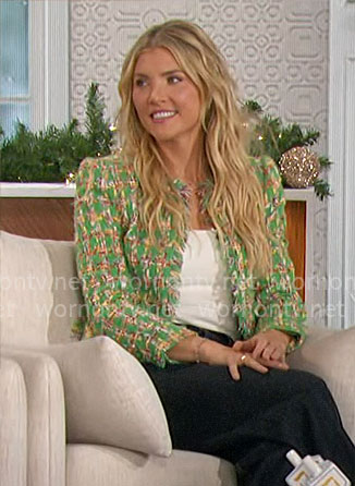 Amanda's green tweed jacket on The Talk