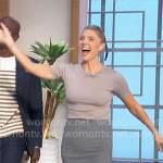 Amanda’s grey t-shirt and pencil skirt on The Talk