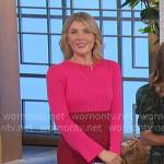 Amanda’s pink and red colorblock  on The Talk