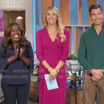 Amanda’s magenta wrap dress on The Talk