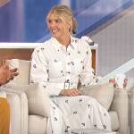 Amanda’s white heart print shirtdress on The Talk