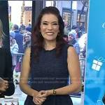 Amy E. Goodman’s navy sleeveless tweed dress on Today