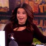 Ana’s brown slash cutout sweater on The View