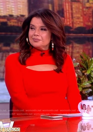 Ana's red cutout dress on The View